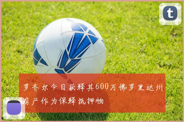罗齐尔今日获释其600万佛罗里达州房产作为保释抵押物